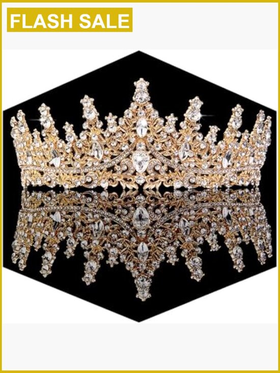 Crystal Rhinestone Queen Tiara Headband Wedding Prom Party Crown main image 6